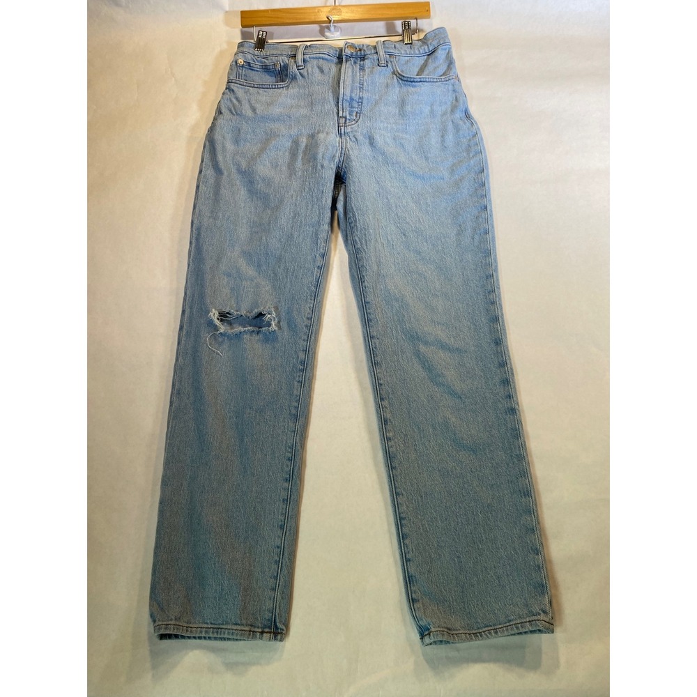 Light Blue Madewell The Perfect Vintage Jean Distressed High Rise 31 Women